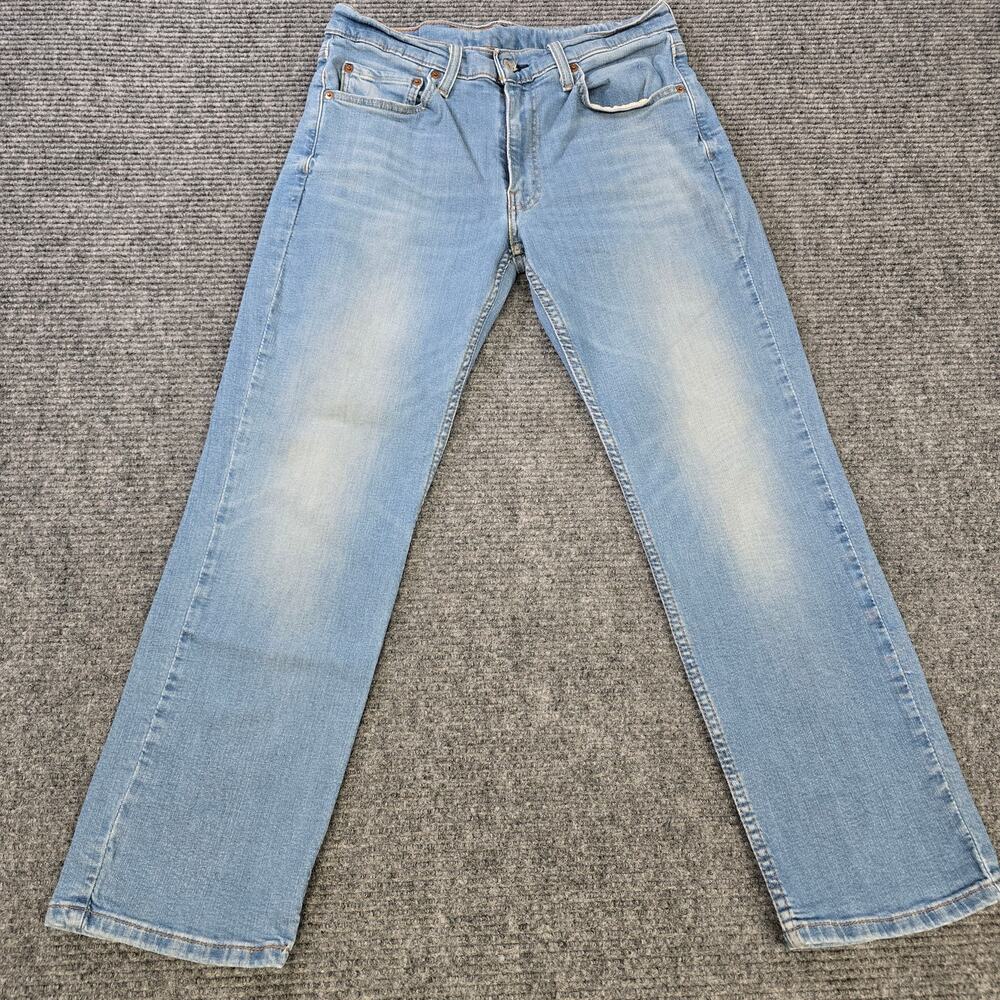 Levi's 514 Jeans Mens 32x29 Blue Light Wash Stretch Straight
